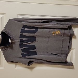 PINK WVU half zip